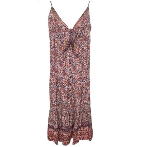 Veronica Beard Red and Purple Midi Dress - Picture 7 of 16